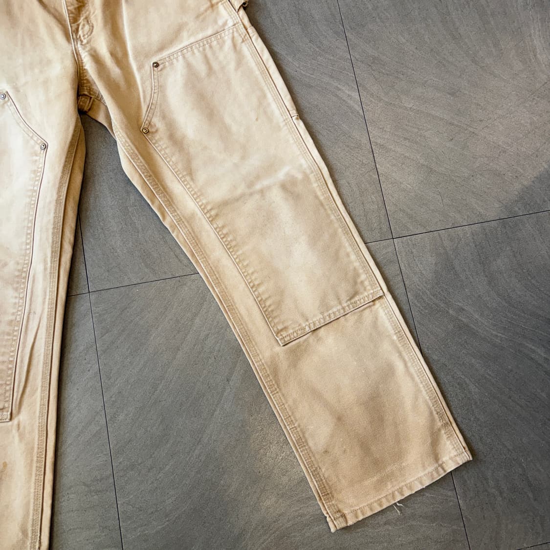 칼하트 정품 브라운 더블니 팬츠 바지 상품이미지4