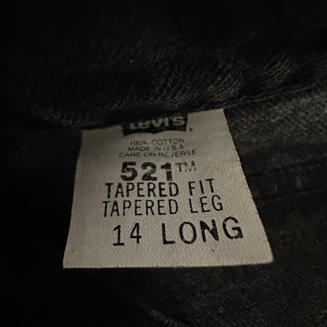 LEVI'S 521 90's usa made black jeans 상품이미지4