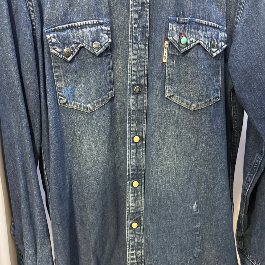 [2] blueblue 블루블루재팬 웨스턴 데님셔츠 상품이미지3