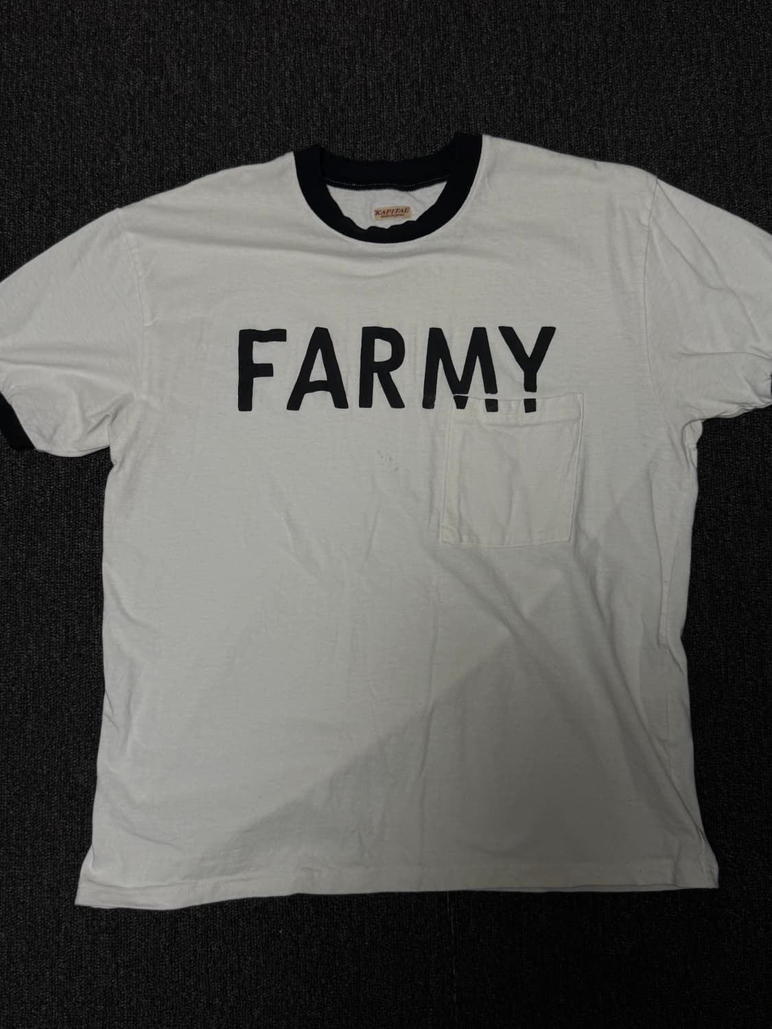 [3] 캐피탈 18.5 텐지쿠 링거 포켓 티셔츠 파미 화이트 상품이미지1