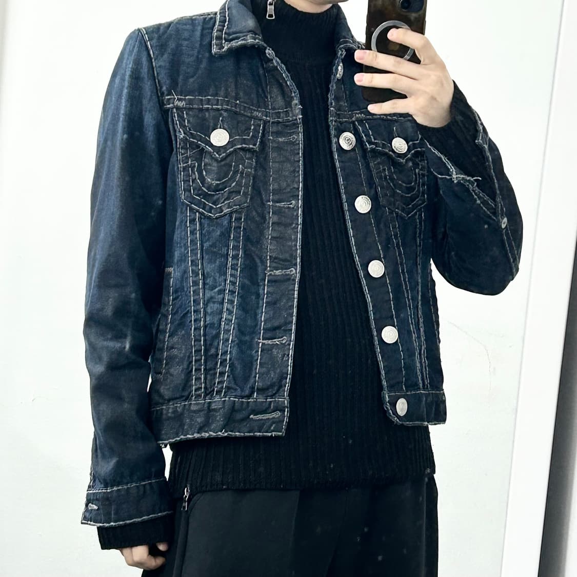 트루릴리전 코티드 데님 트러커 자켓 상품이미지3