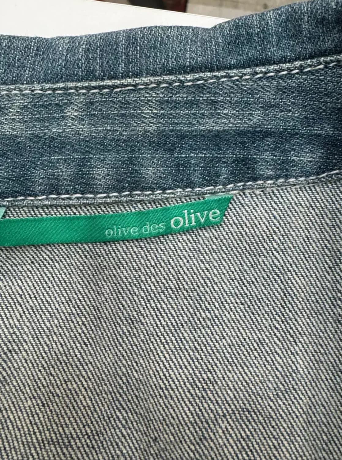 올리브데올리브 크롭 데님자켓/여성스러운 핏/봄가을 아우터 상품이미지7