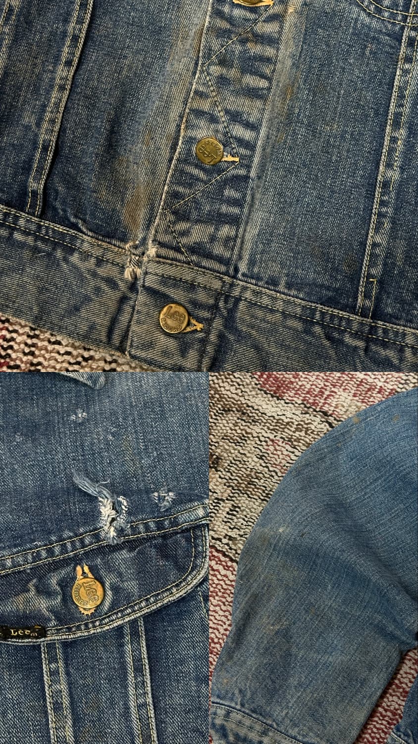 60's OG Lee 리 101J 데님 자켓 리 청자켓 상품이미지10