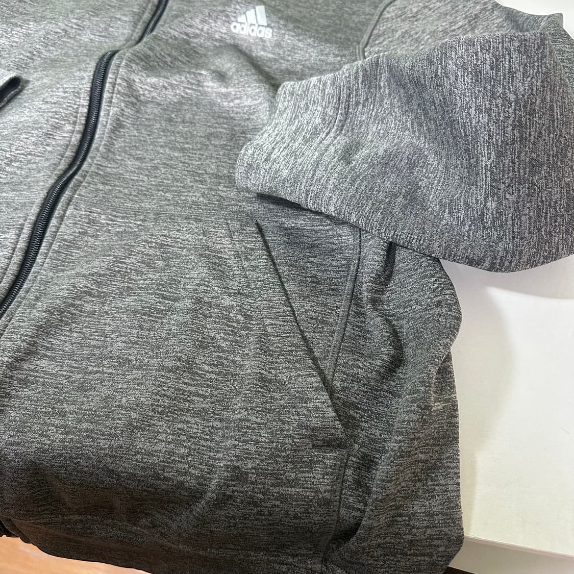 XL 아디다스 진그레이 CLIMAWARM 스카치로고 폴리 트레이닝 후드집 상품이미지3