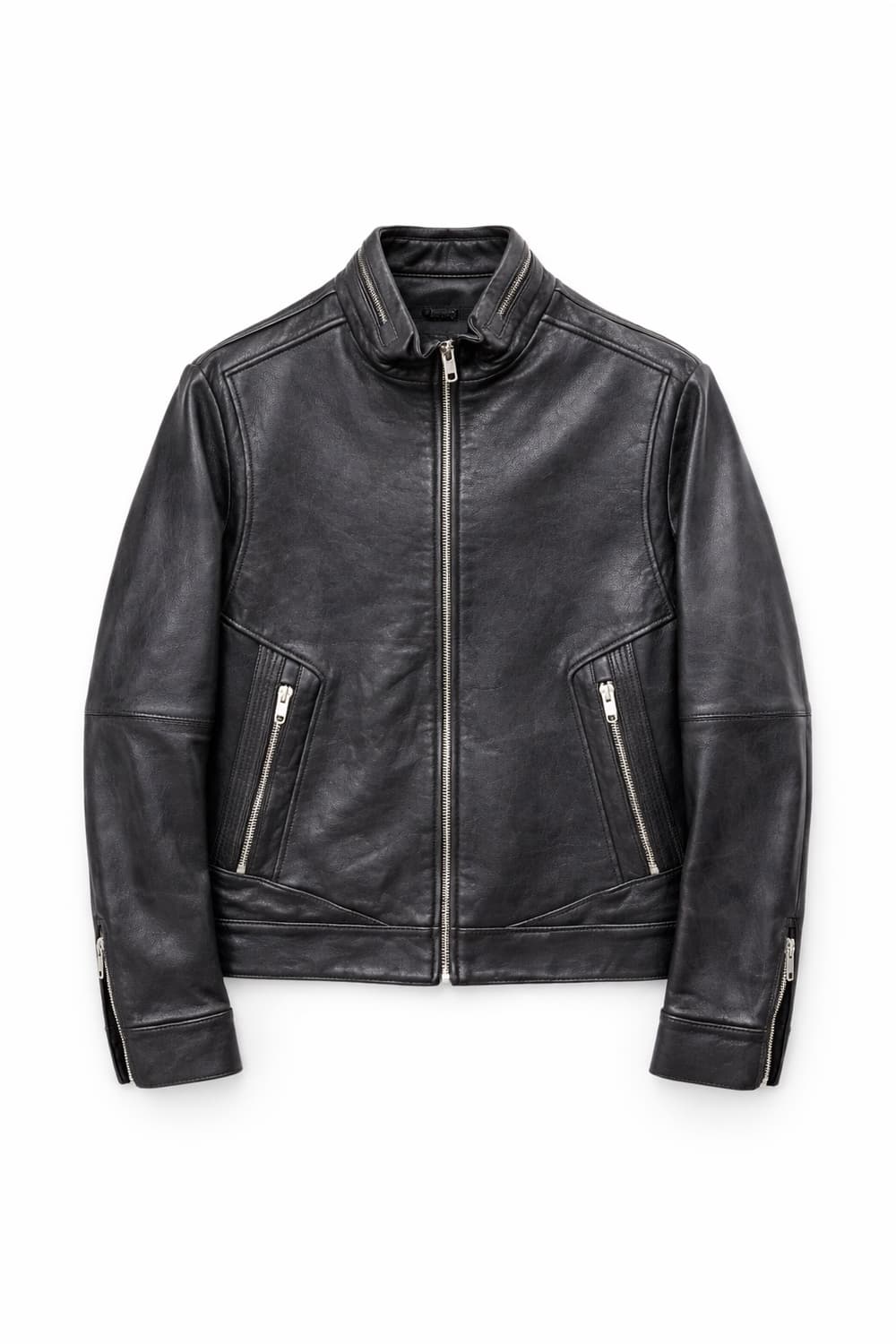 지이크 램스킨 싱글레더 자켓 다크그레이 105 상품이미지1