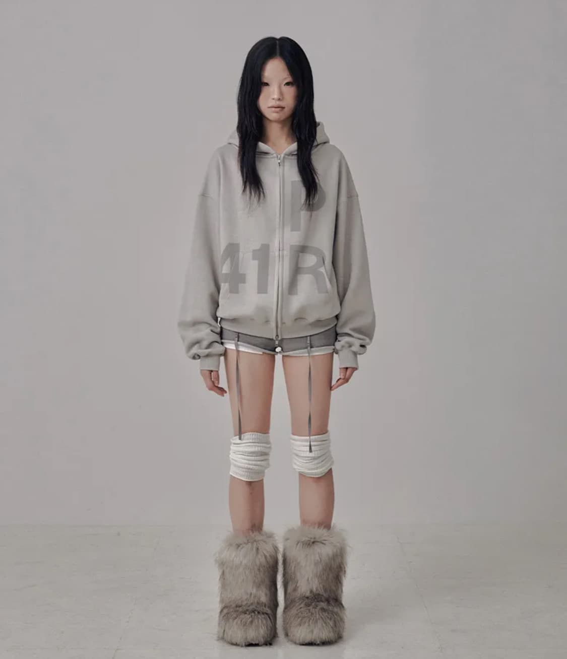 사일프레이 그래픽 집업 후디 라이트그레이 graphic zip up 상품이미지1