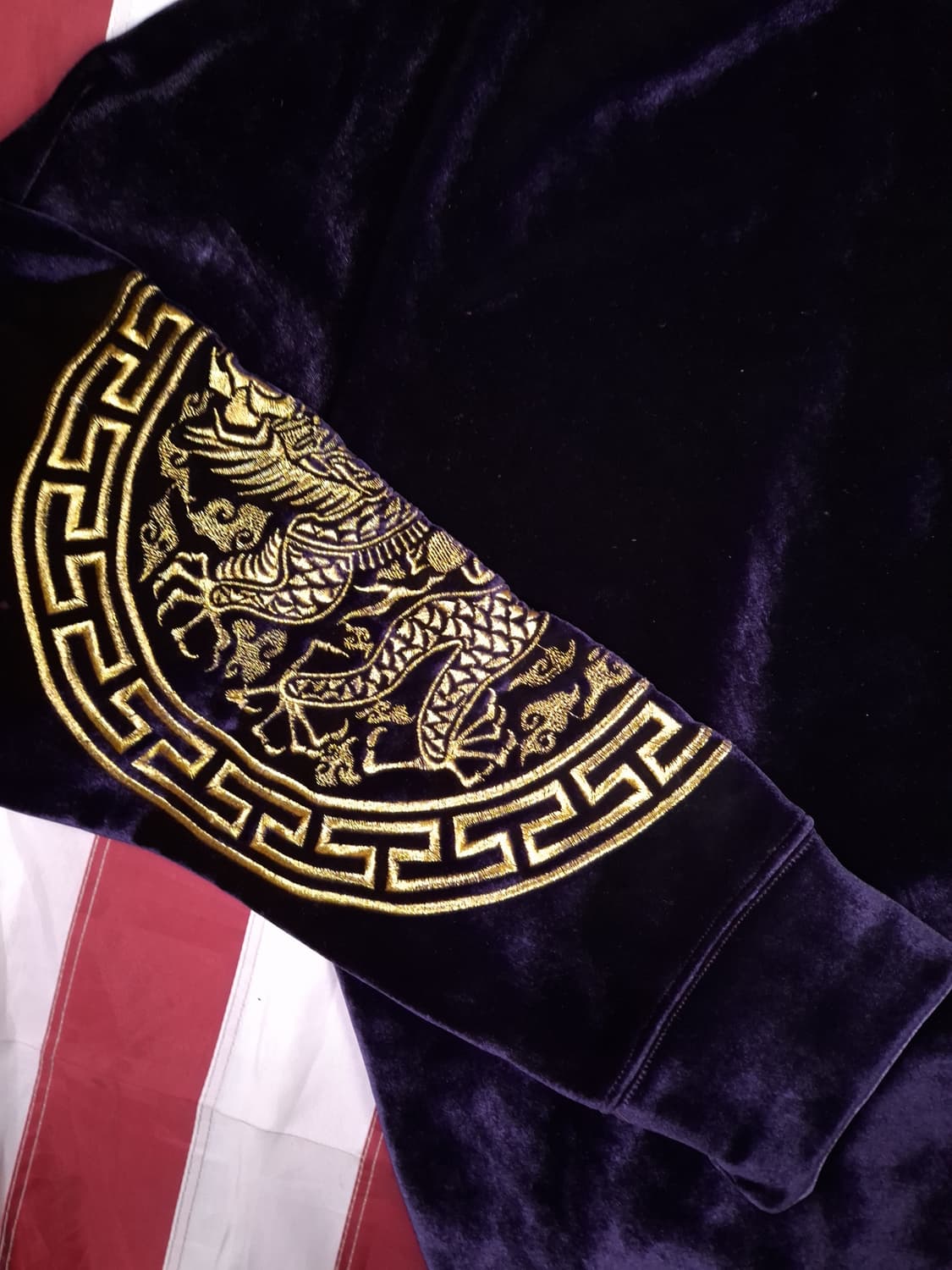새제품 오리지날 아시하 곤룡포 벨벳 후드티 상품이미지8