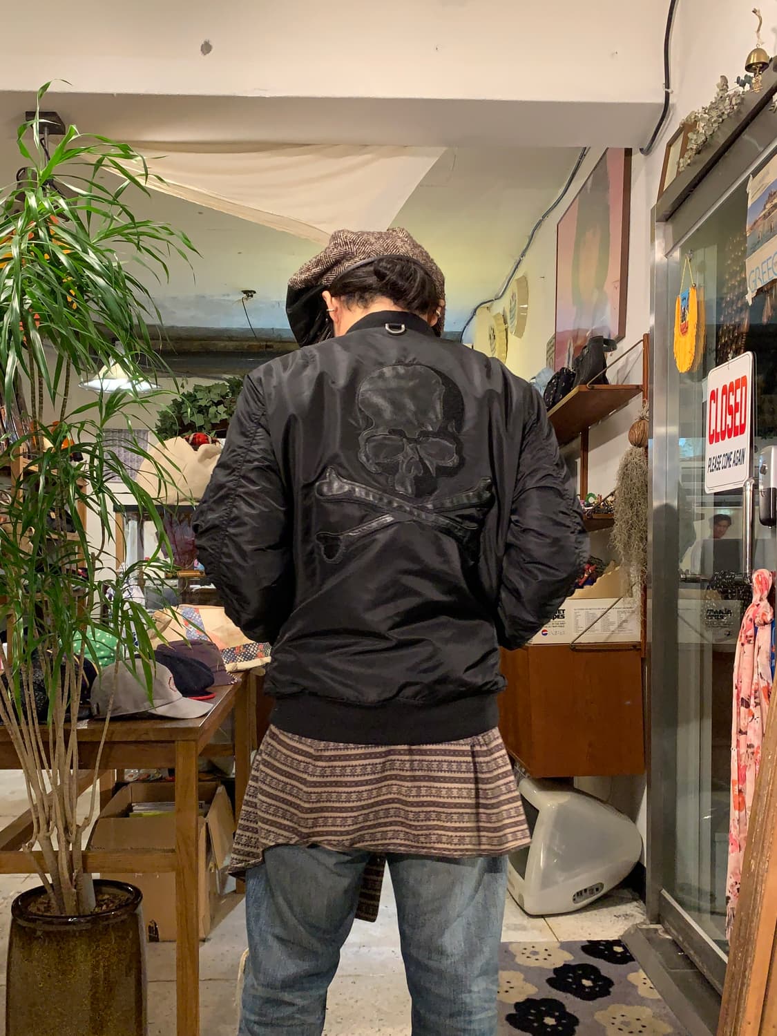 베이프 마스터마인드 ma-1 레더패치 봄버 자켓 상품이미지2