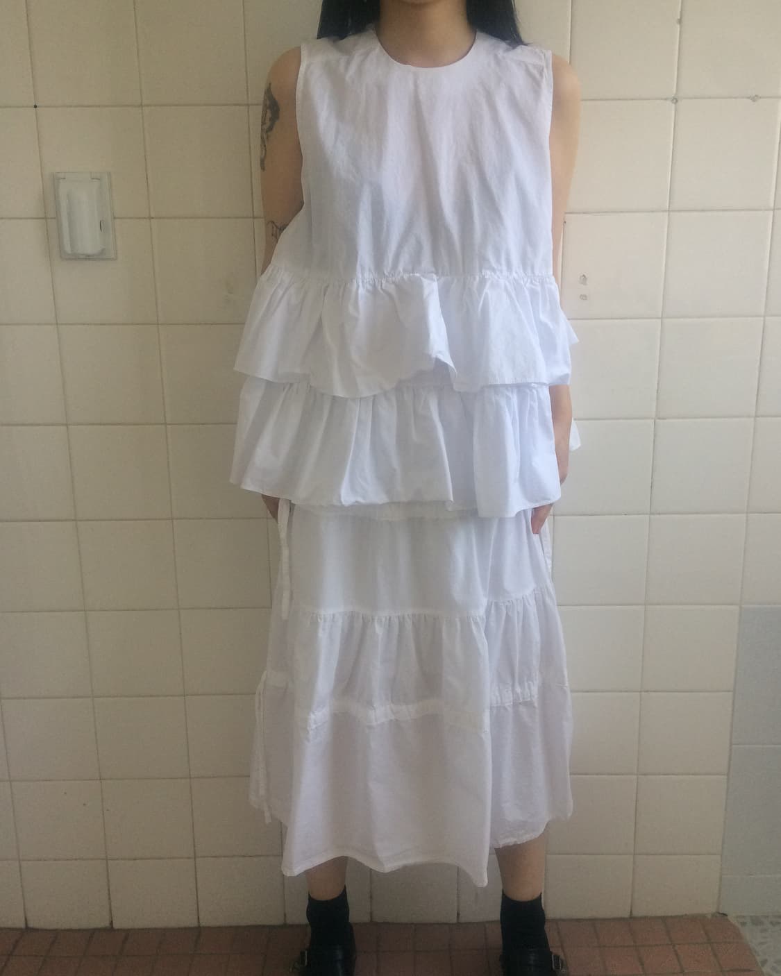 Shirring point layer skirt 상품이미지5