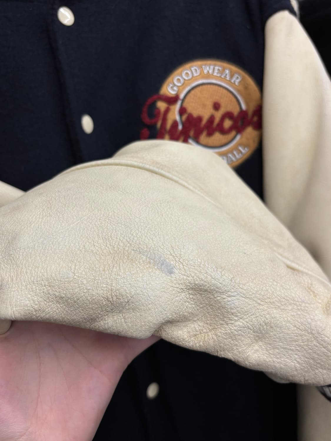 Tipicosi 레더암 바시티 자켓 상품이미지6