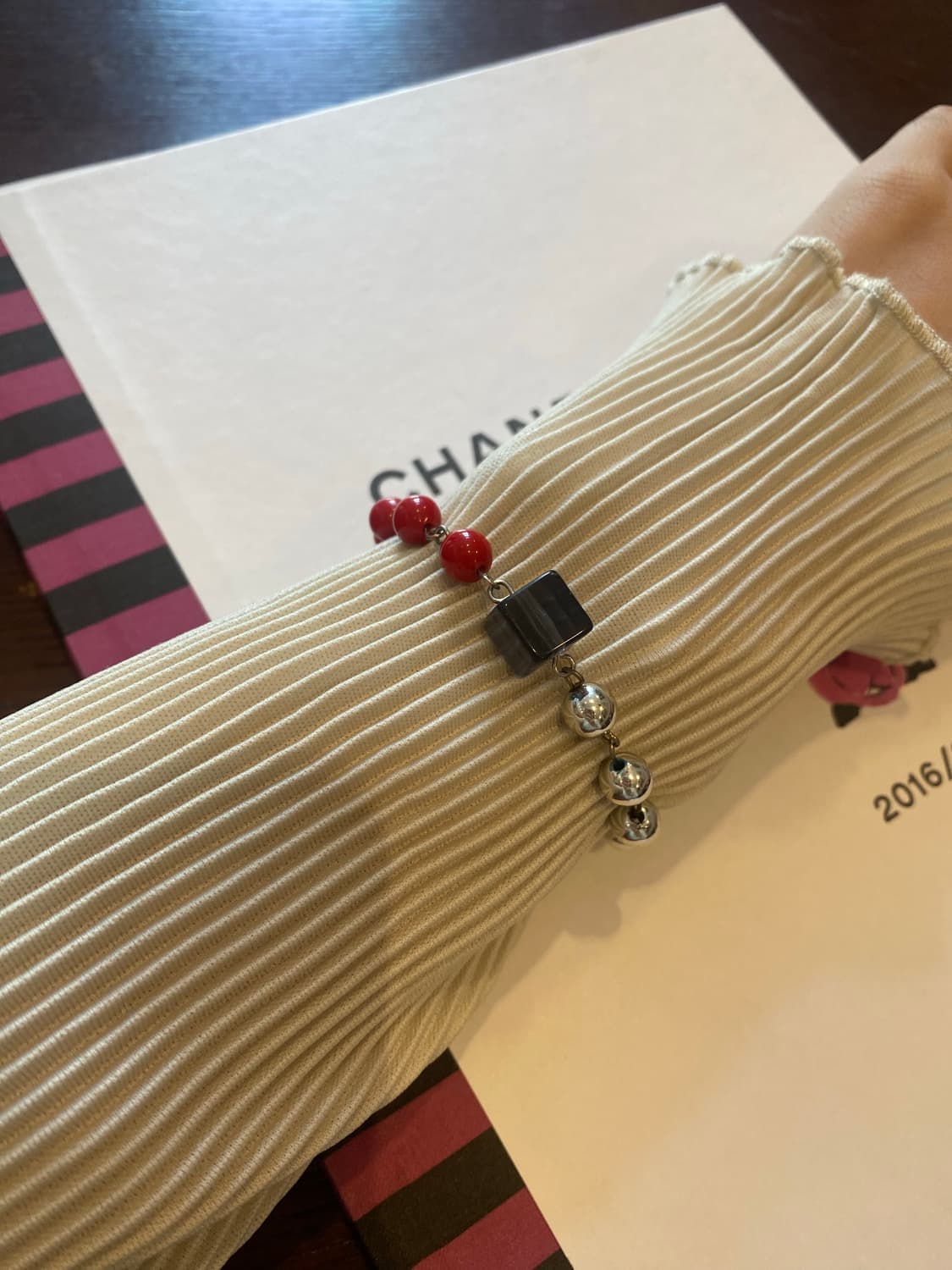 레드 실버 빈티지 팔찌 일본 상품이미지2