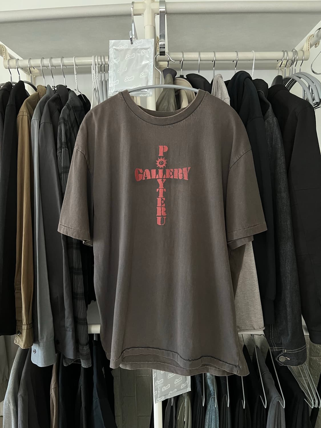 [3] 폴리테루 1011 크로스 티 워시드 차콜 브라운 상품이미지3