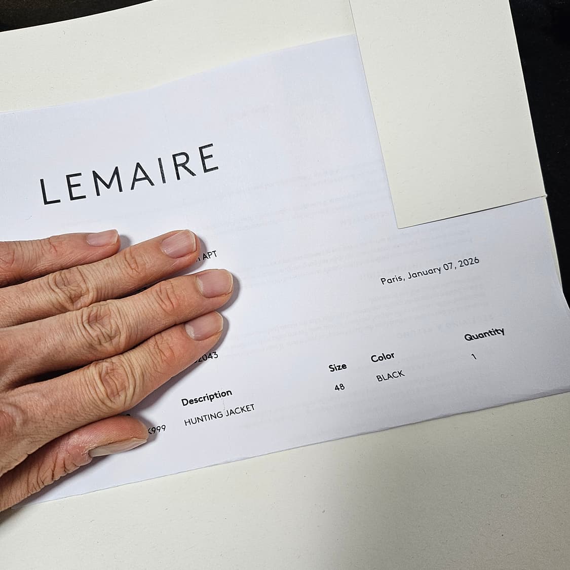 르메르 헌팅자켓 블랙 48사이즈 판매 상품이미지2