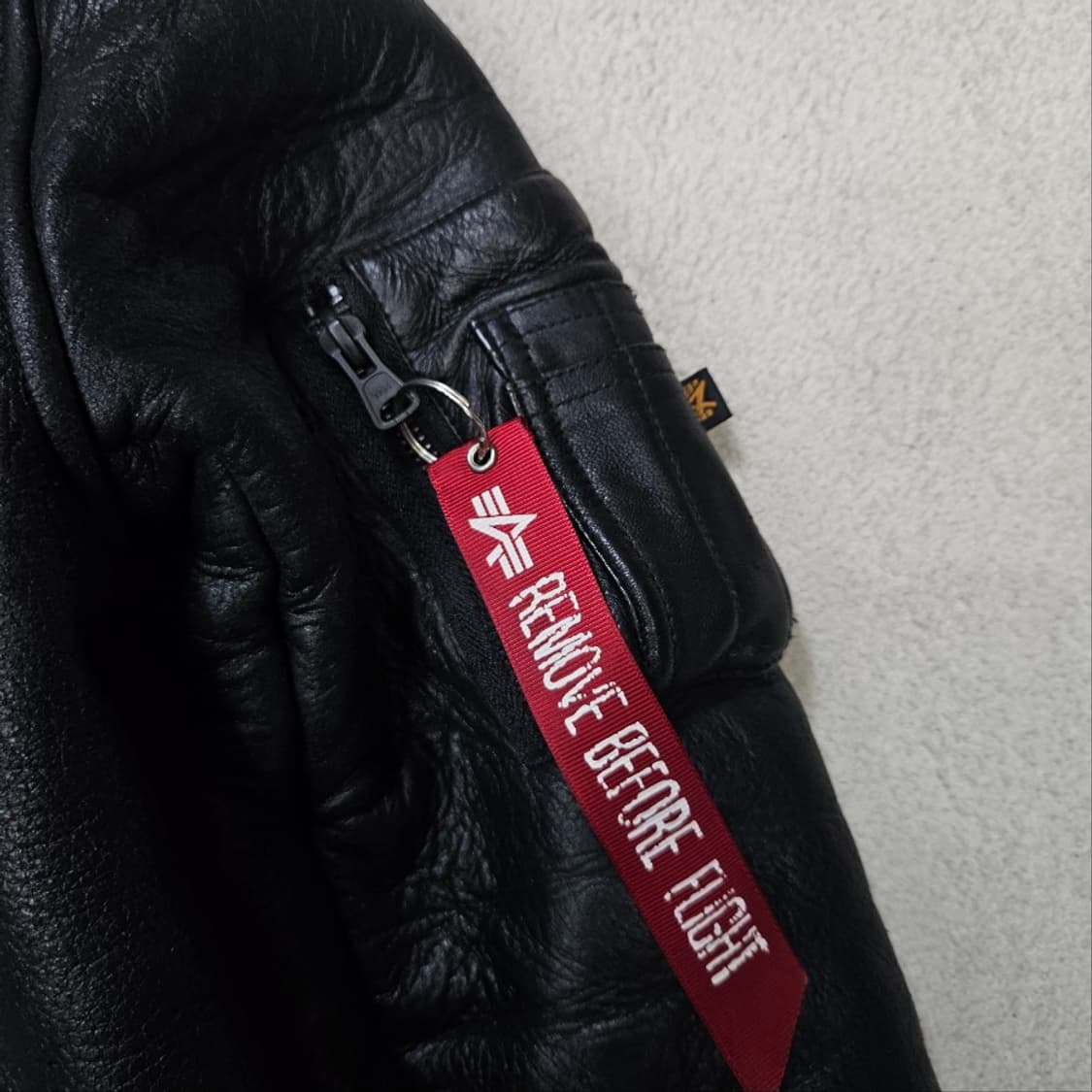 알파인더스트리 염소 가죽 봄버 자켓 XL 상품이미지7