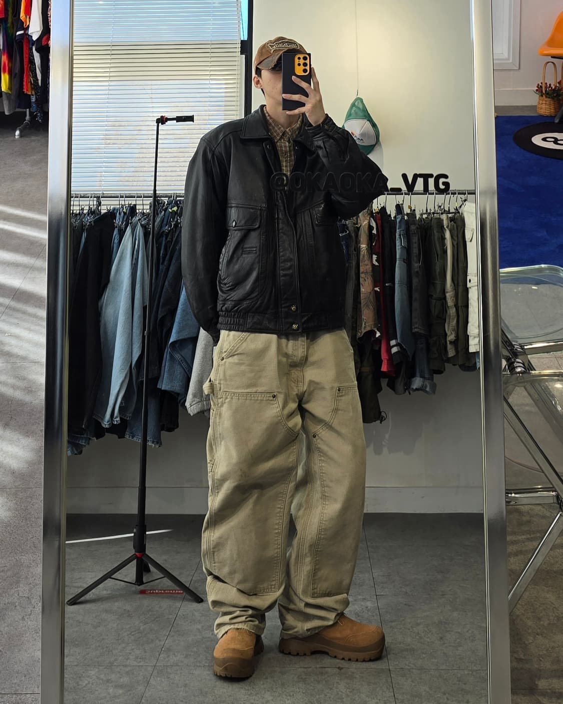 90's Sam Kwang 쉽레더 자켓 상품이미지4