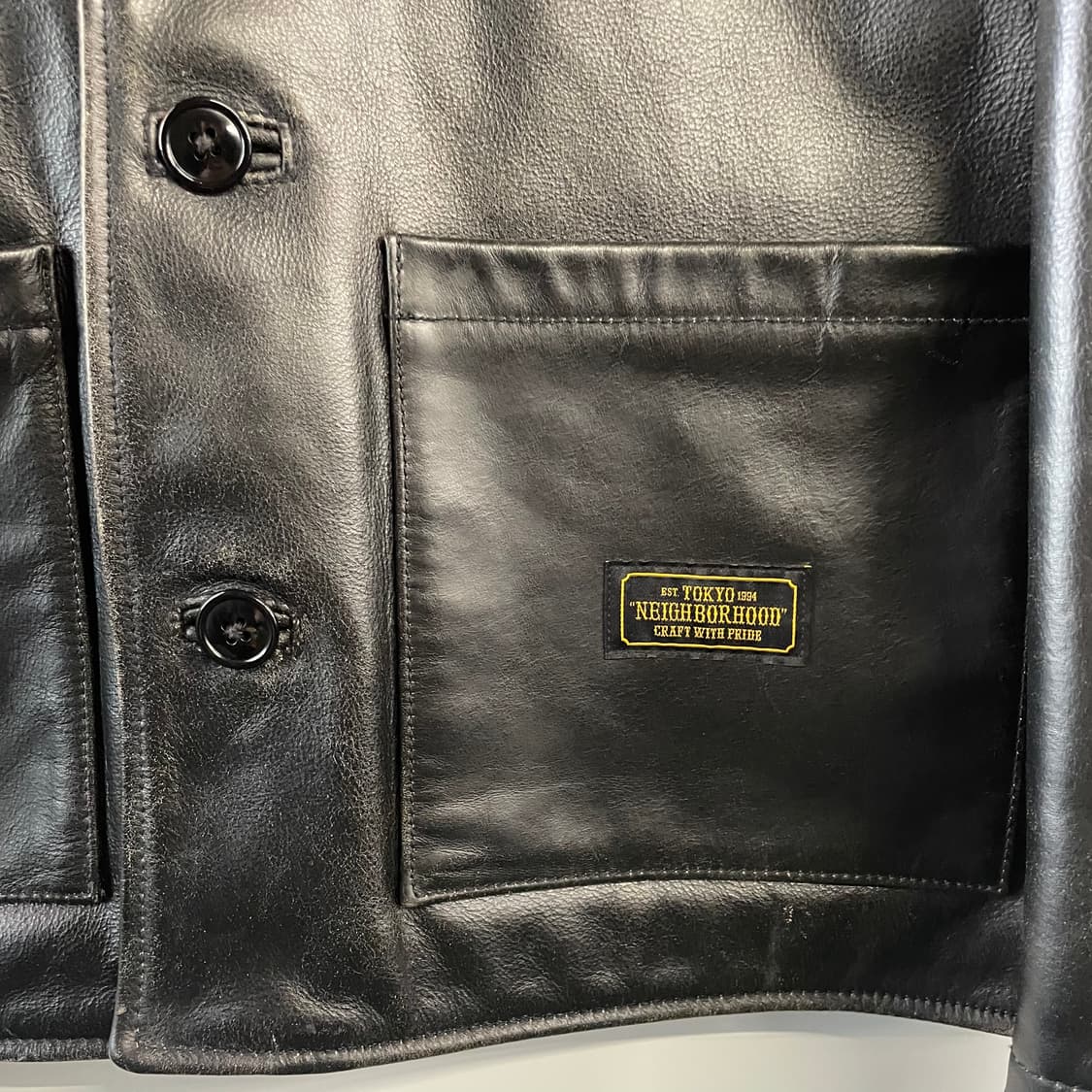 16s 네이버후드 가죽 가버너자켓 상품이미지3