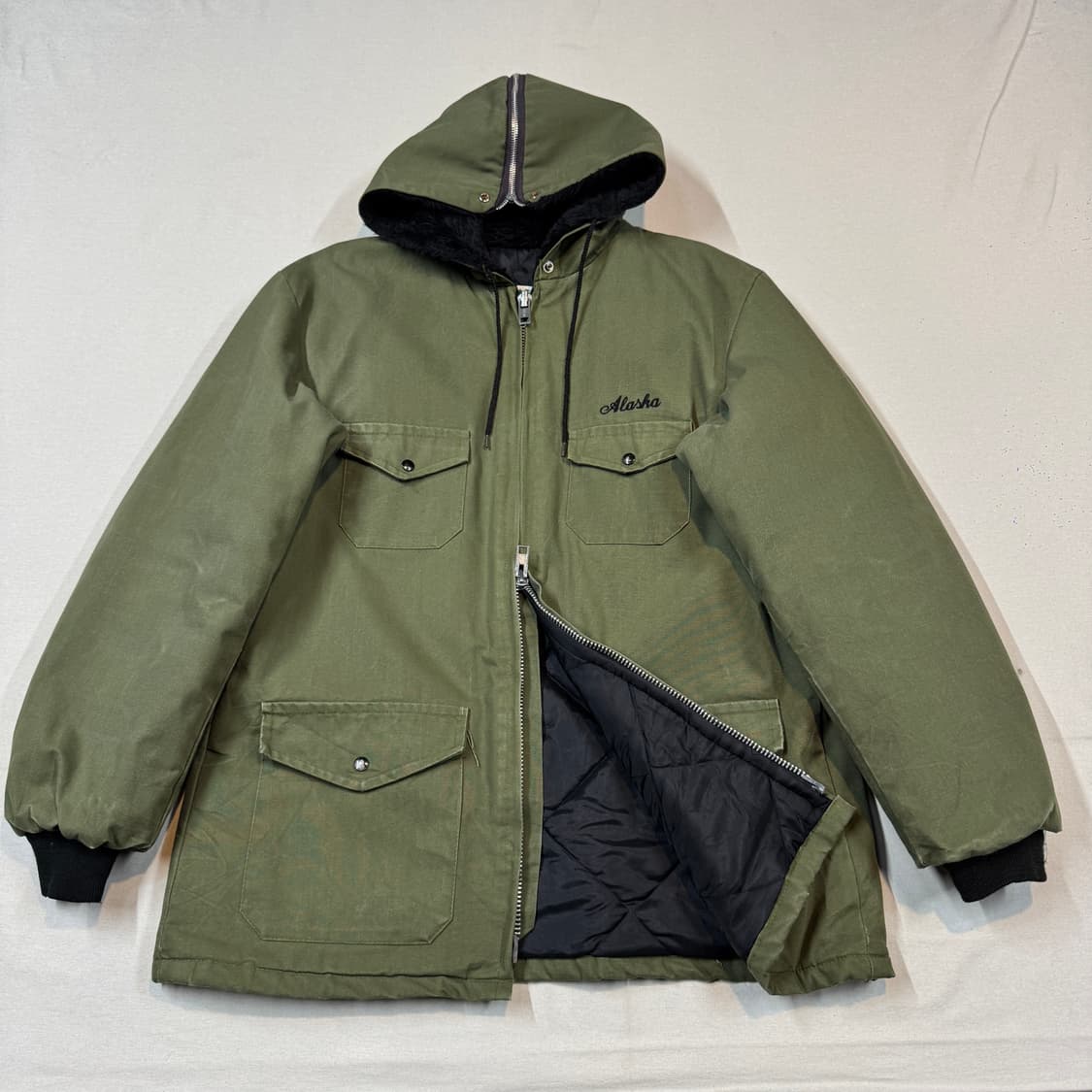 L) ALASKA 빈티지 스플릿 N2B 후드 워크 자켓 상품이미지1