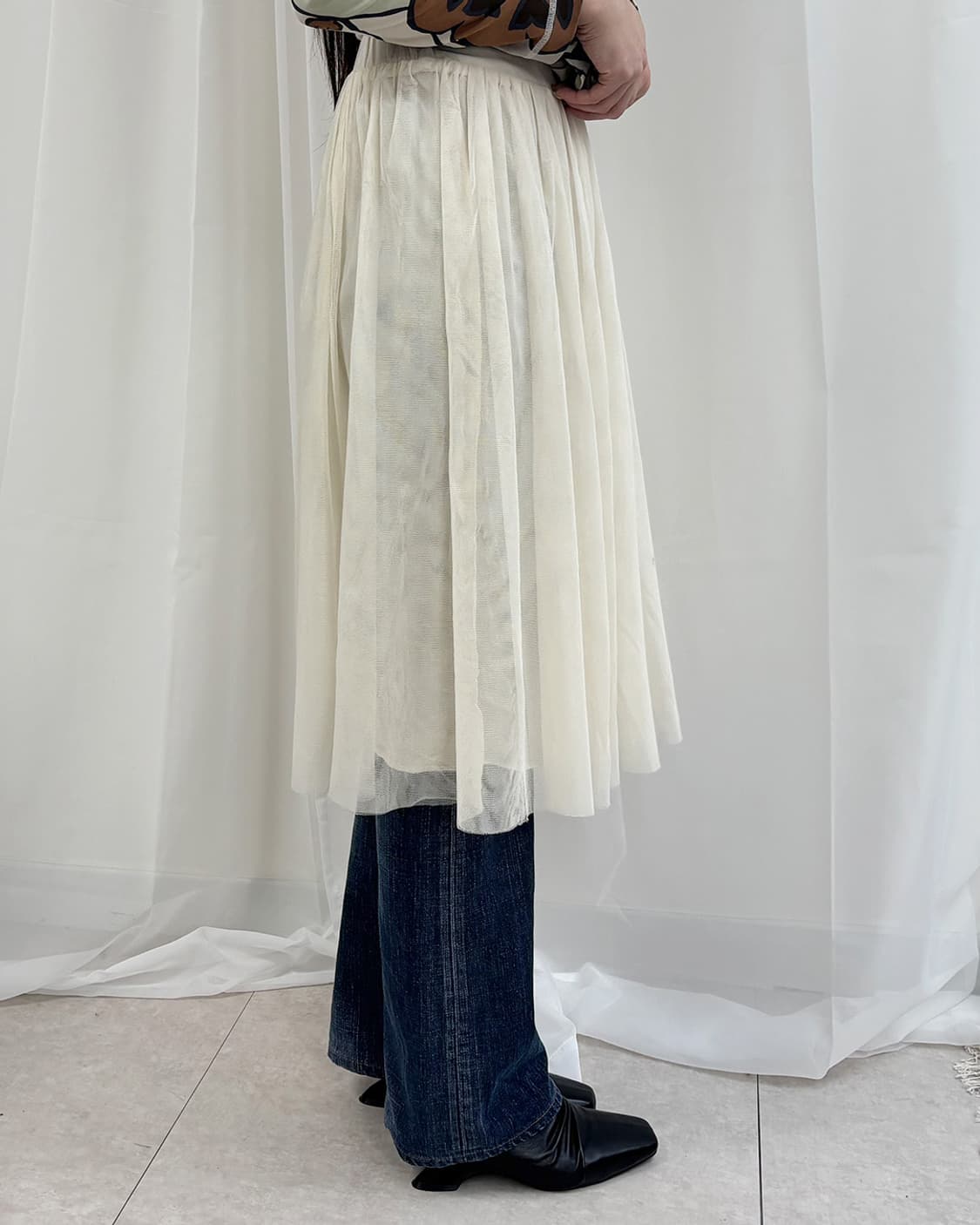 swan tulle balletcore beige ivory skirt 상품이미지8