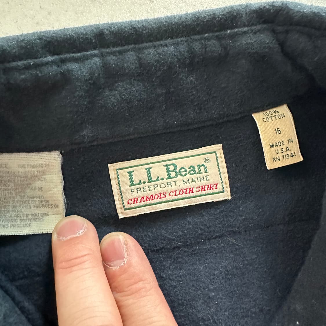 90s 엘엘빈 샤모아 셔츠 해비코튼 플란넬 오리자수 MADE IN USA 상품이미지5