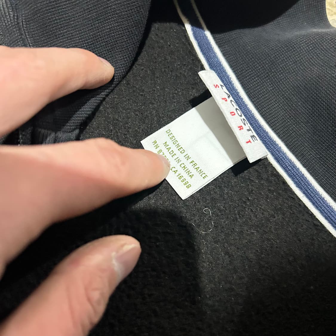 라코스테(Lacoste) 스포츠 블랙 니트 집업 상품이미지5