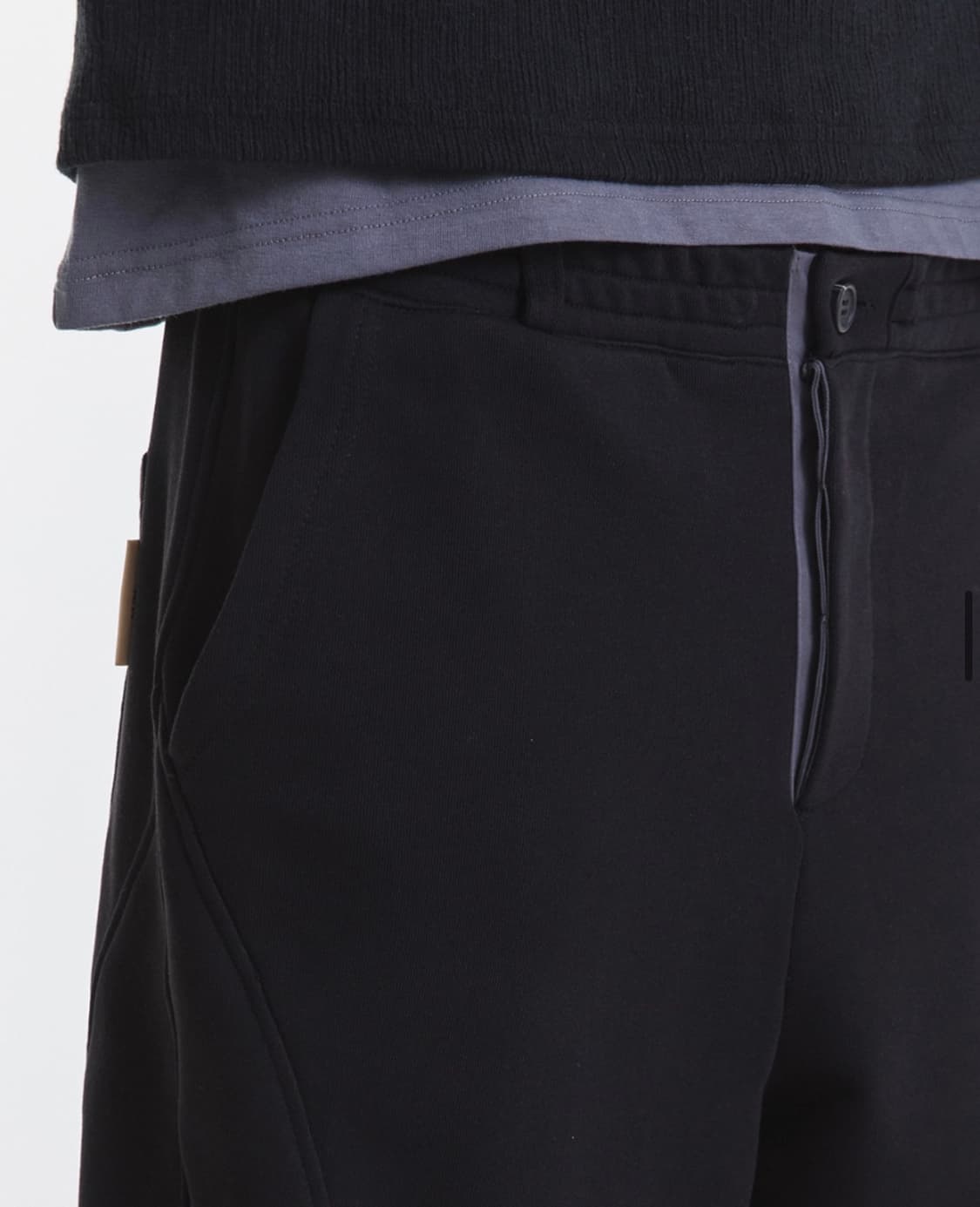 기철 와이드 스웨트 팬츠 블랙 상품이미지4