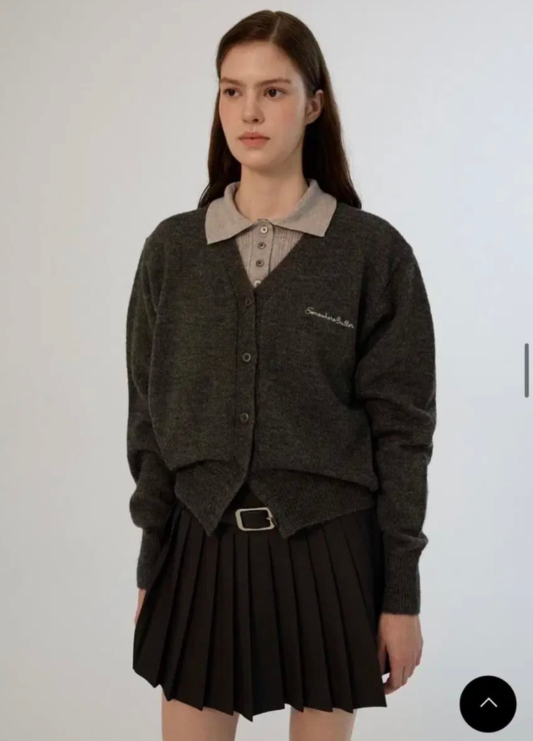 썸웨어버터 Eddy Alpaca Cardigan - Charcoal 상품이미지2
