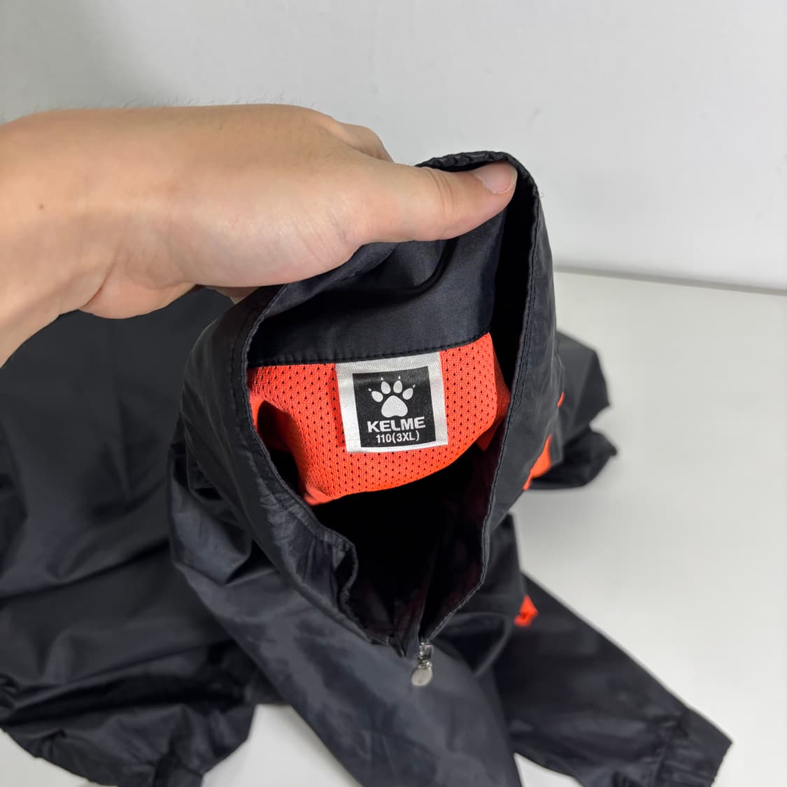 3XL 켈미 KELME 블랙 빅사이즈 바람막이 아노락 상품이미지5