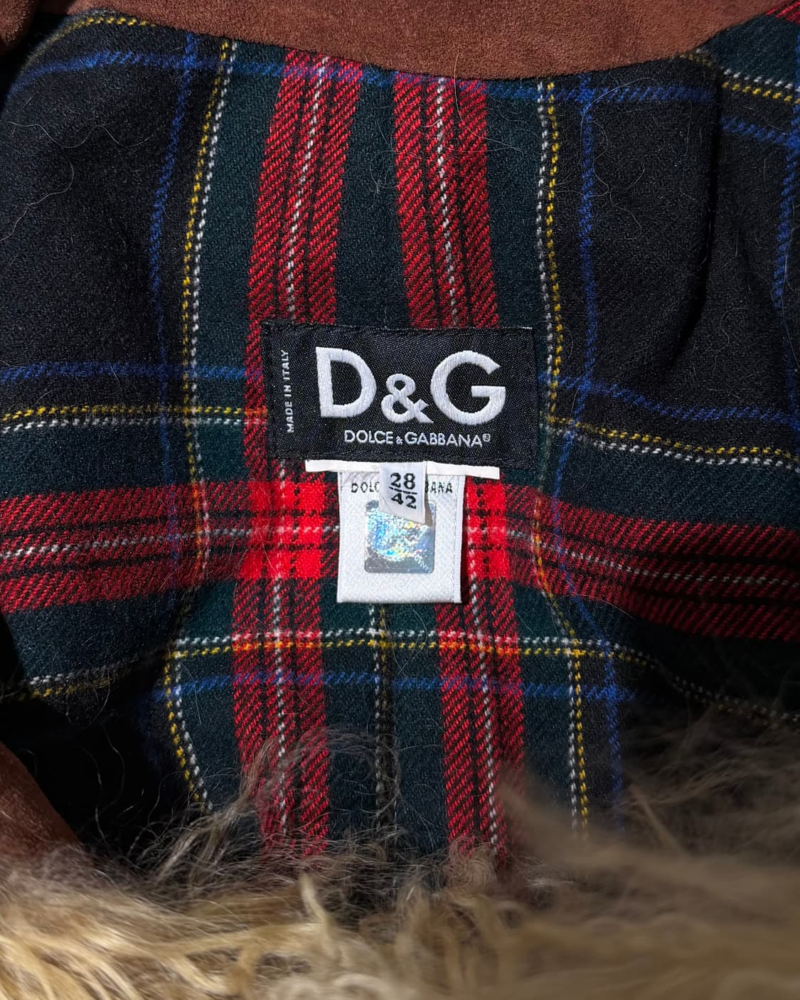 돌체앤가바나 브라운 스웨이드 양털 트리밍 더플 코트 상품이미지8