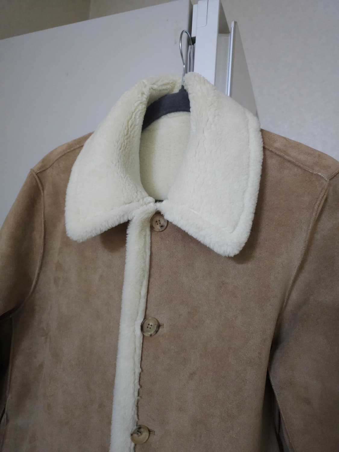 HAUSWOMEN 리버시블 무스탕 양털 코트 상품이미지2