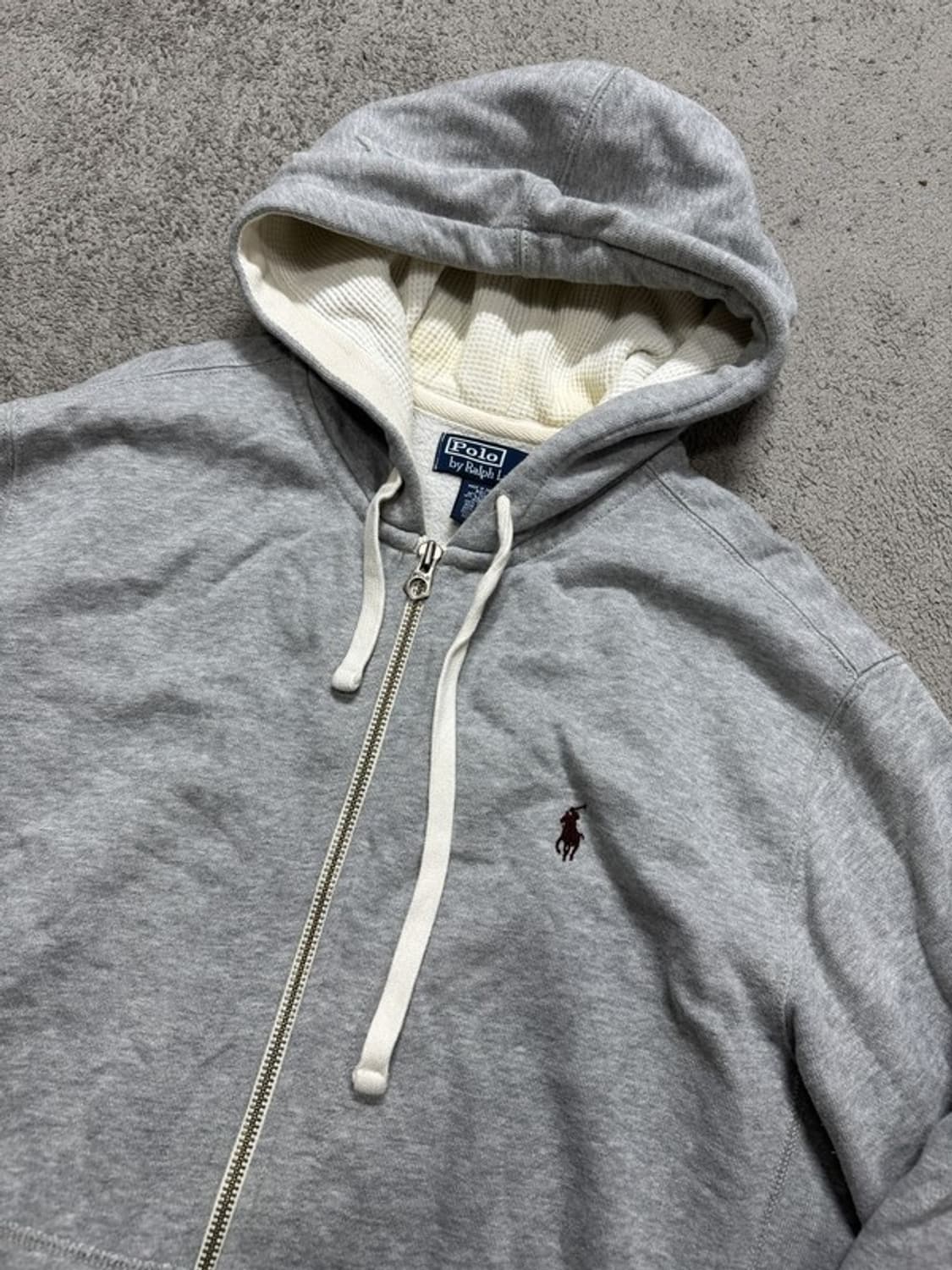 폴로 랄프로렌 그레이 후드집업 레드포니 L 상품이미지2