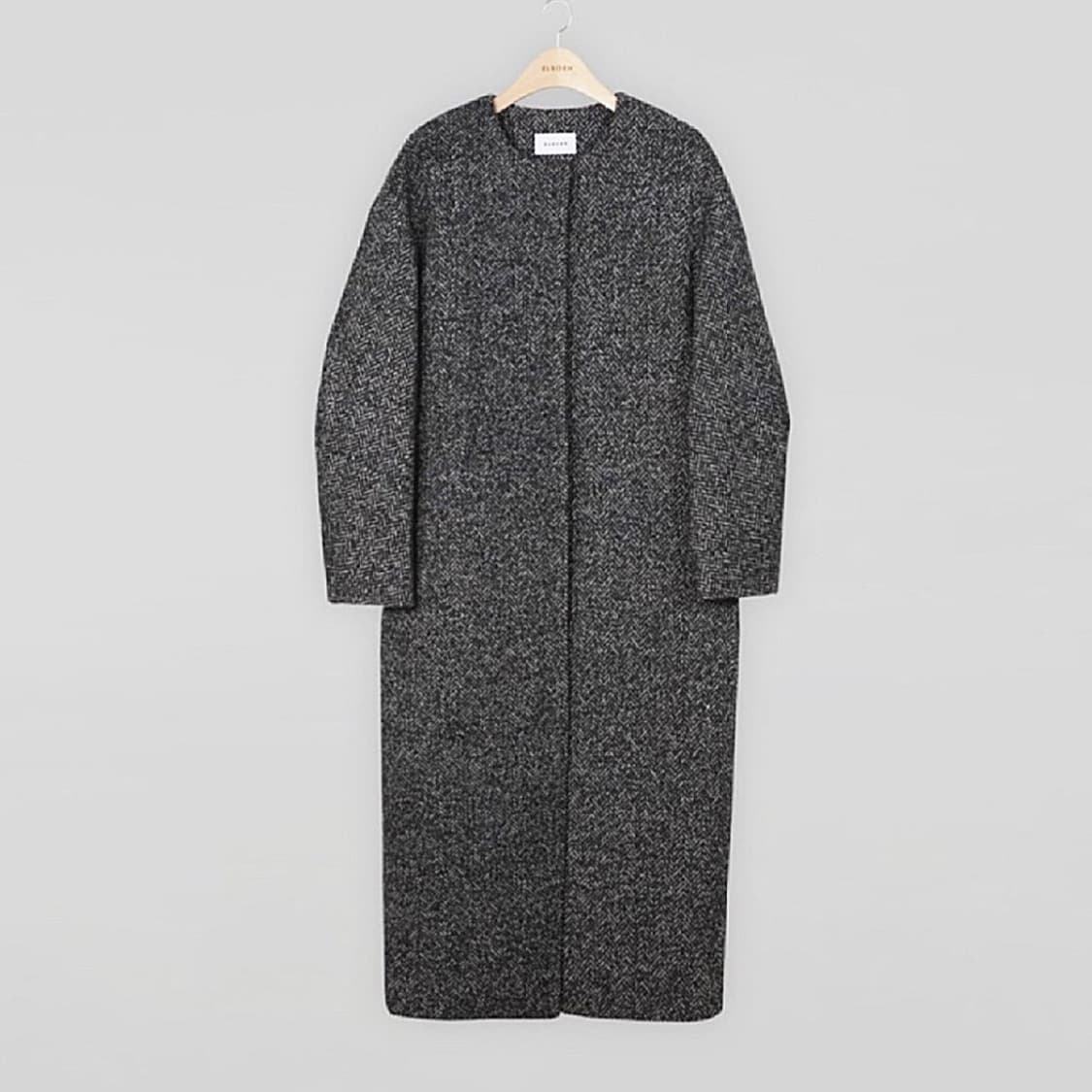 엘보른(ELBORN) 헤링본 울 코쿤코트 55-66 새상품 상품이미지4