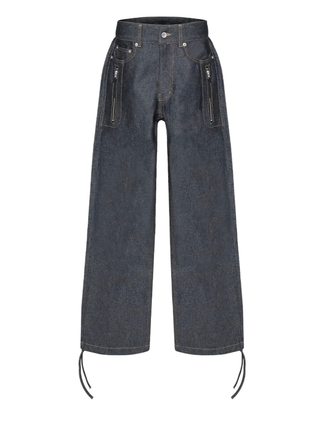 (M) MJD 로우라이즈 듀얼 집 데님 인디고 상품이미지1