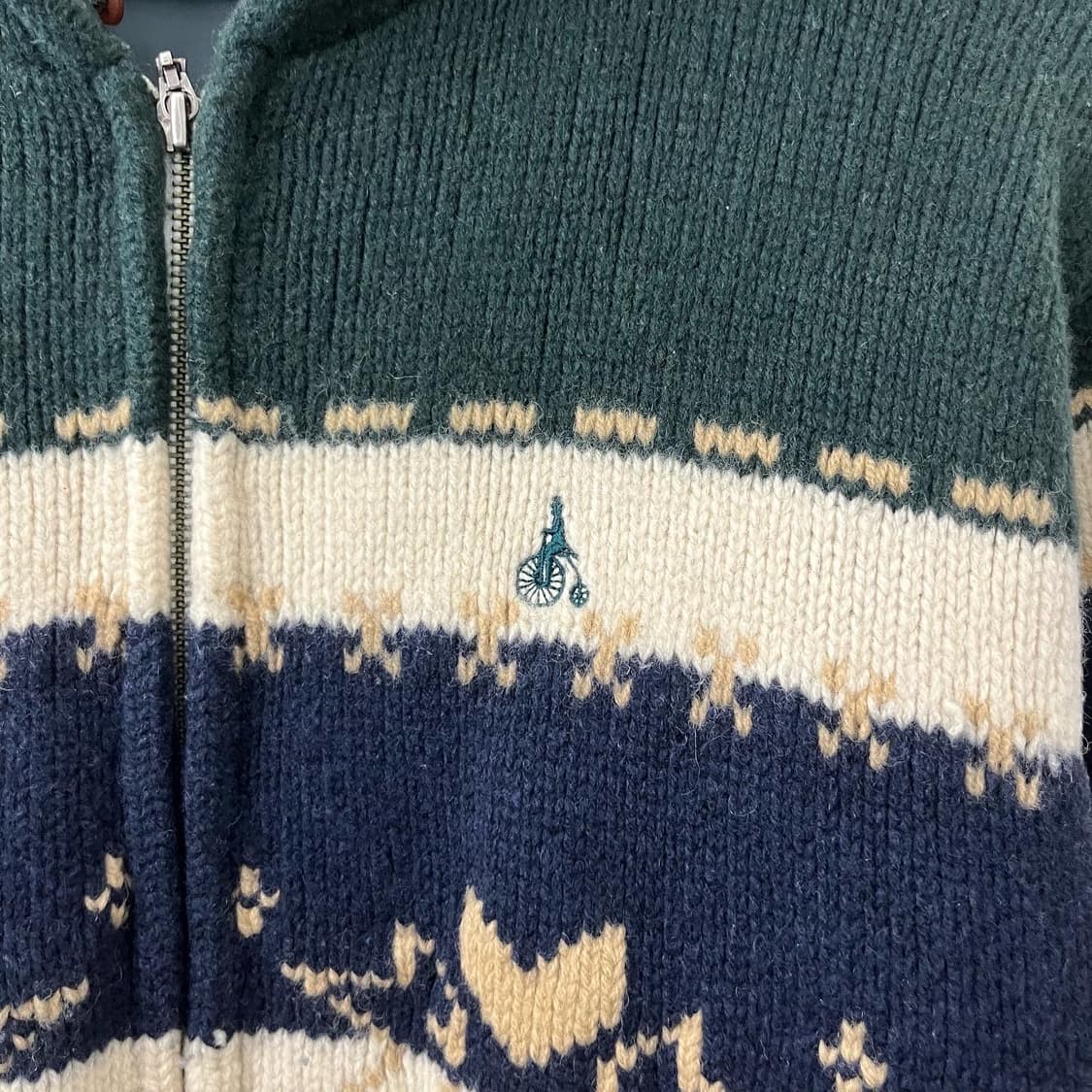 빈폴 멀티컬러 패턴 니트 후드 집업 상품이미지3