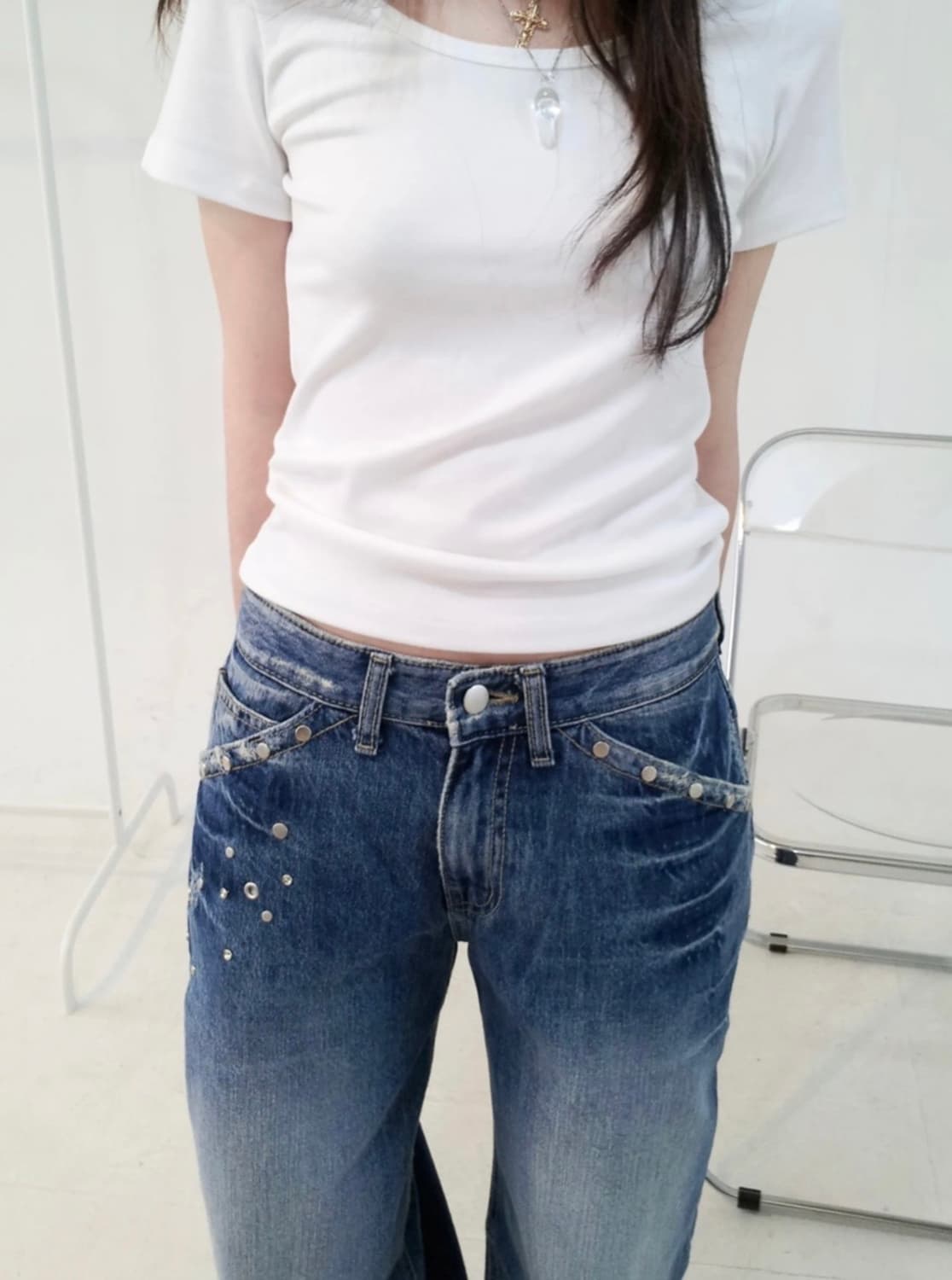 히피디피 blue stud jeans (품절 제품) 상품이미지1