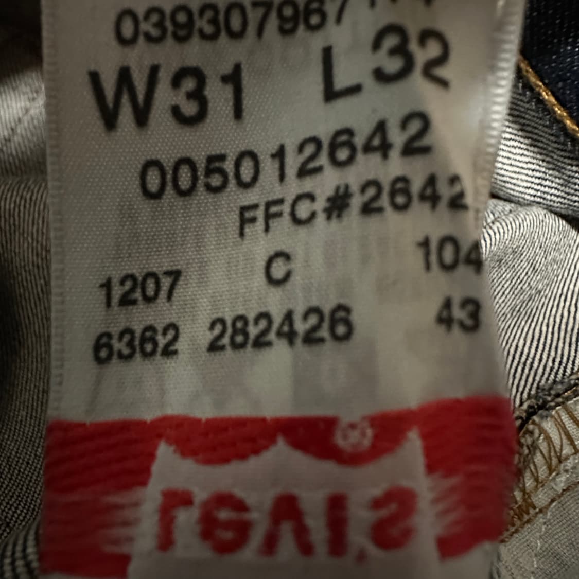 LEVI'S 501 00's mexico made jeans 상품이미지5