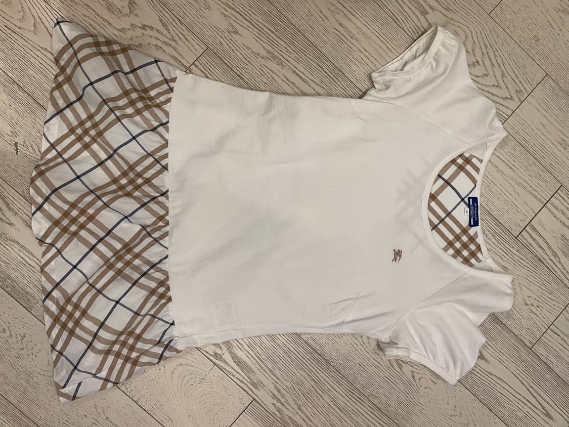 버버리 체크 퍼프 플레어 원피스 상품이미지1