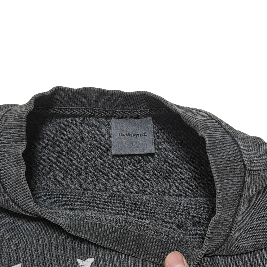 MAHAGRID 마하그리드 피그먼트 그레이 맨투맨 상품이미지5