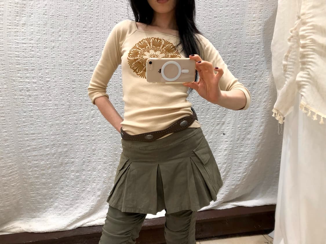 khaki mini skirt pants 상품이미지4