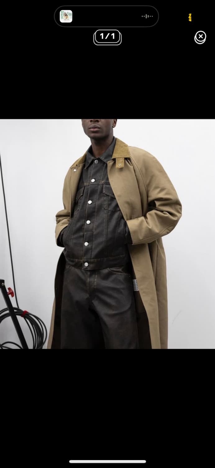 [L] 선플라워 레더 트러커 자켓 상품이미지1