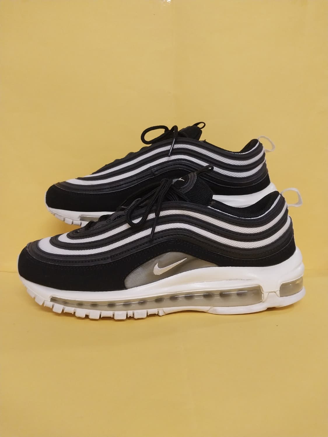 남성 나이키 에어맥스 97 블랙써밋화이트 운동화 (260)   상품이미지1