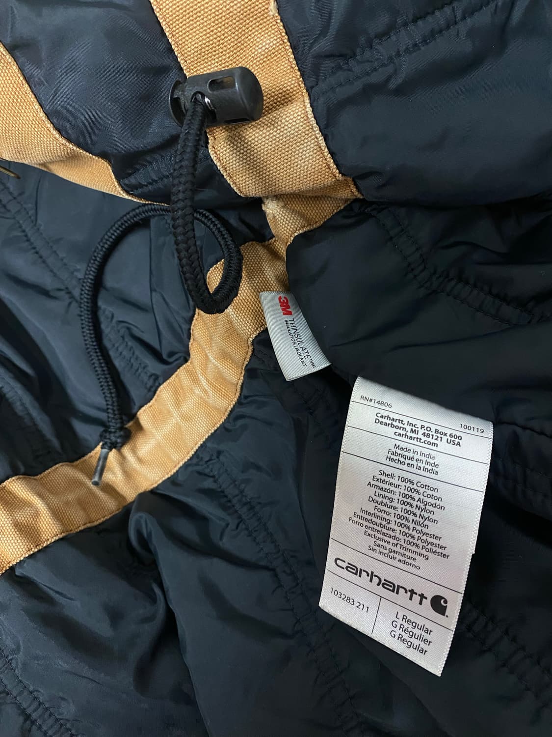 칼하트 카멜 90s 썬페이딩 덕 캔버스 워크자켓 L 상품이미지6