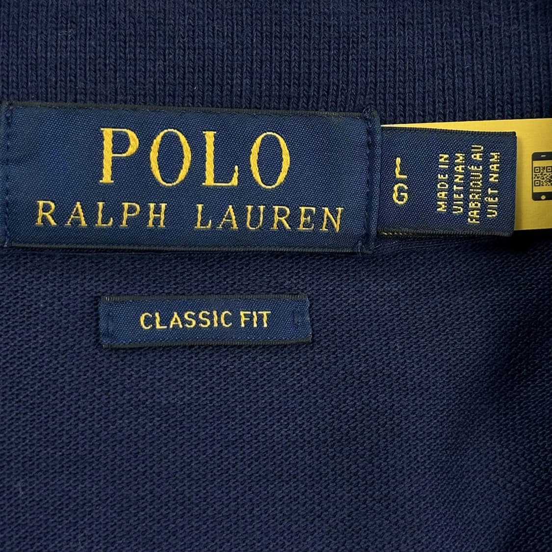 폴로 랄프로렌 클래식핏 긴팔 카라티 네이비 L 상품이미지5