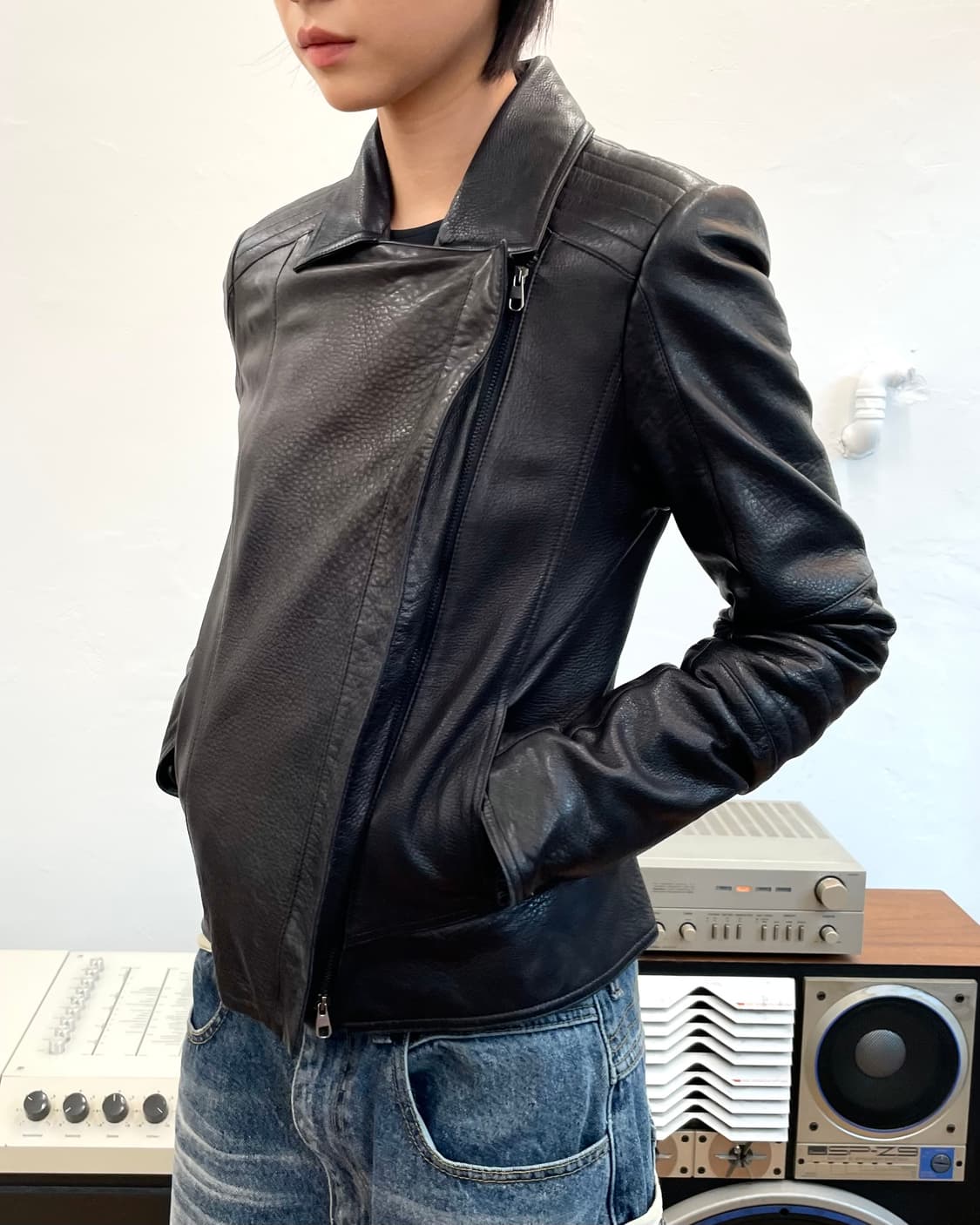 [40] 휴고 보스 레더 모터사이클 자켓 상품이미지1