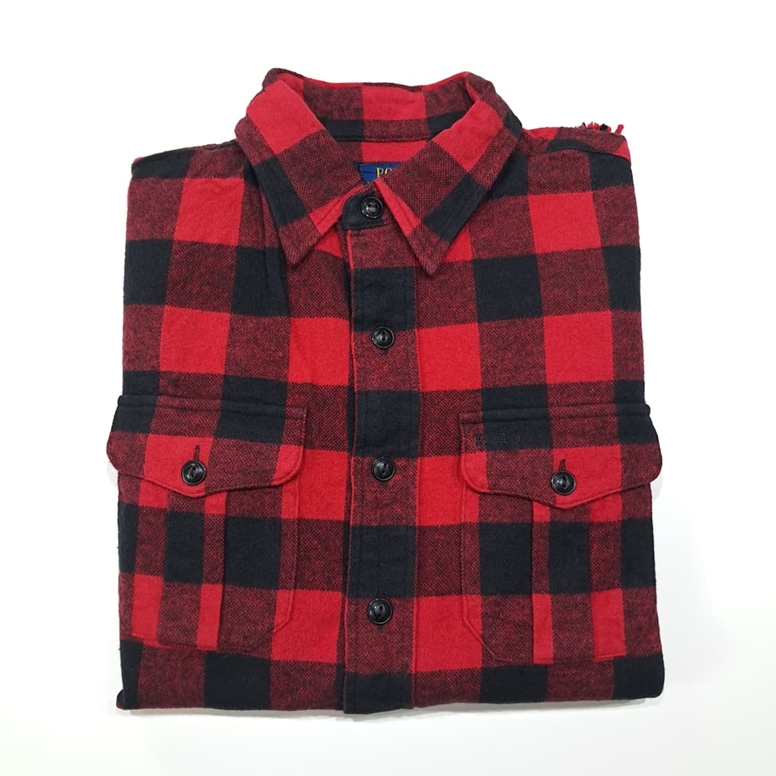 CL064 XS 폴로 랄프로렌 버팔로 체크 & 프린지 헴 웨스턴 플란넬 상품이미지9