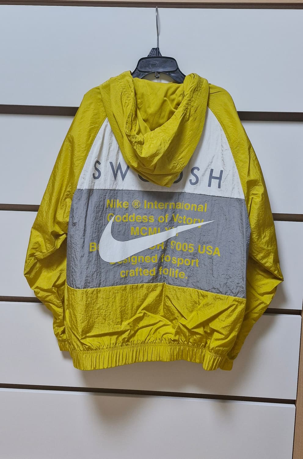 나이키 더블 스우시 바람막이 옐로우 L 상품이미지2