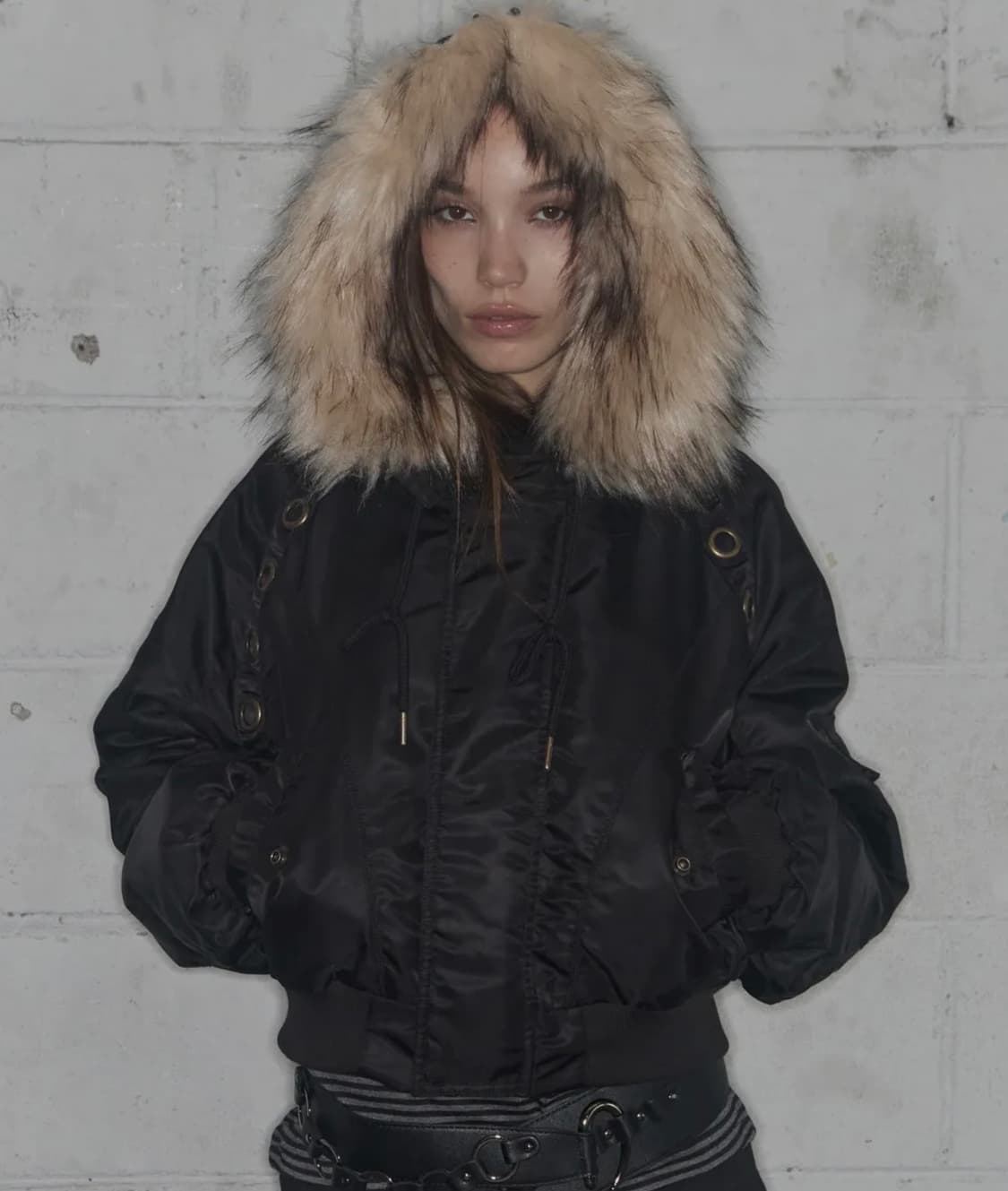 아일렛 퍼 MA-1 (BLACK) F25ZA003 상품이미지2