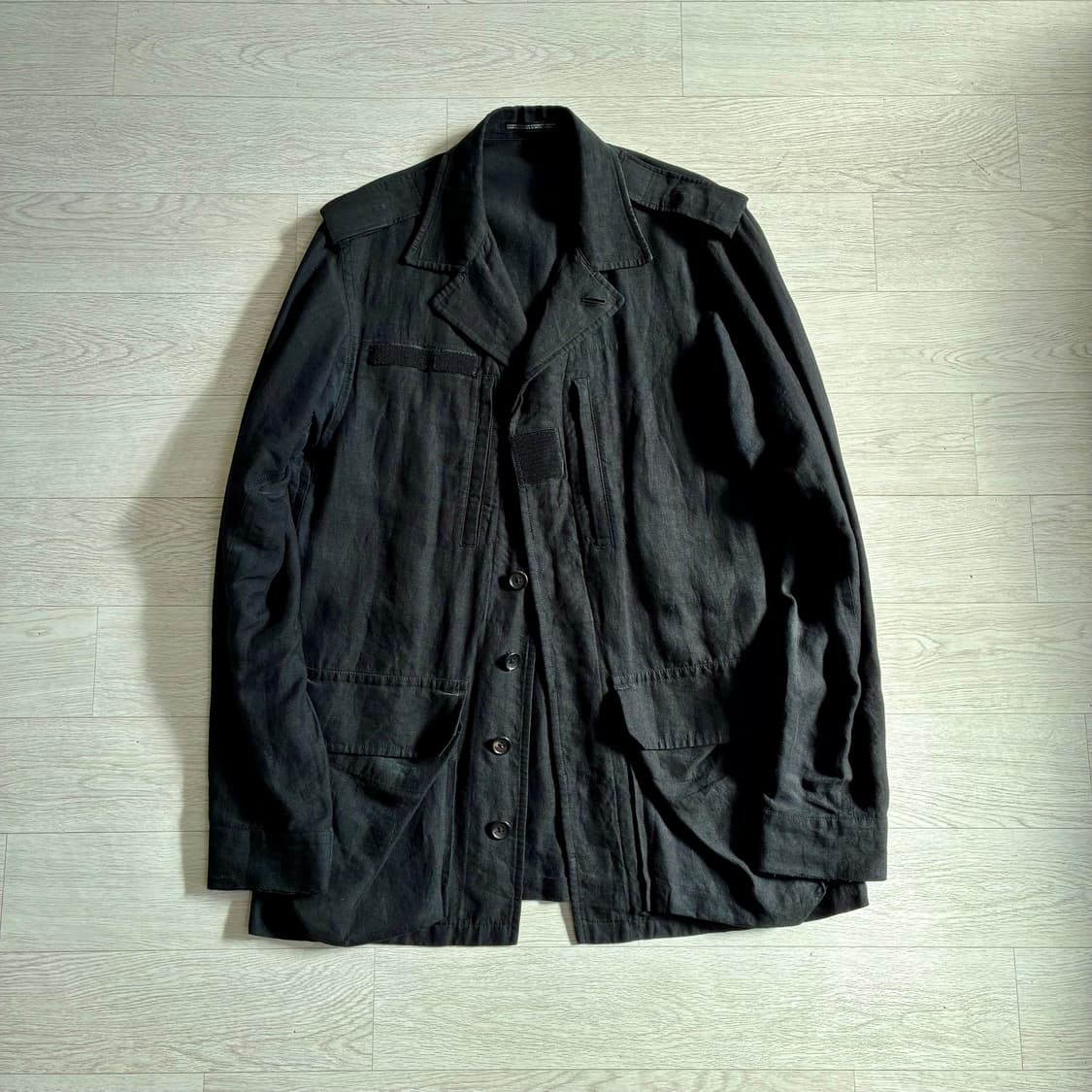 [3] 요지야마모토 뿌르옴므 린넨 밀리터리 재킷 상품이미지1