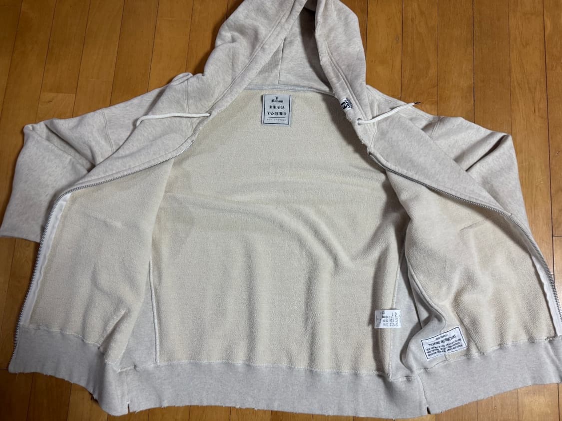 메종 미하라 야스히로 디스트레스 코튼 집업 후드 상품이미지9