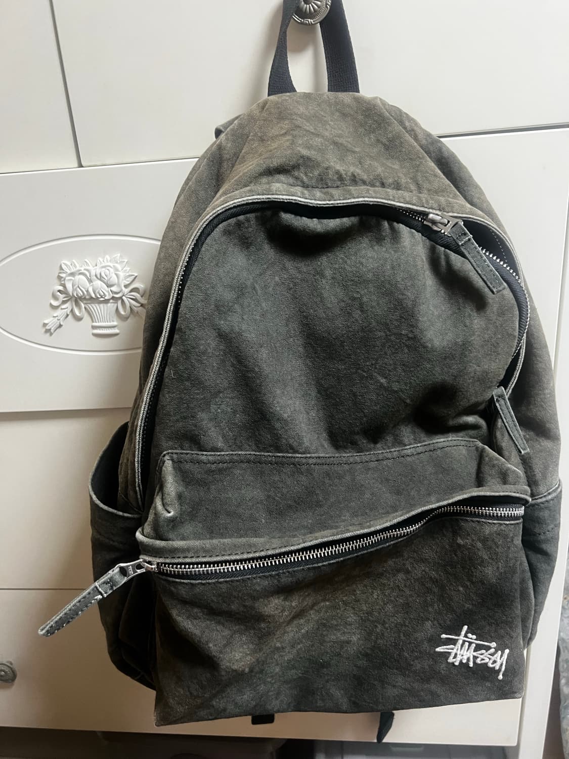 스투시 캔버스 백팩 워시드 블랙  상품이미지1