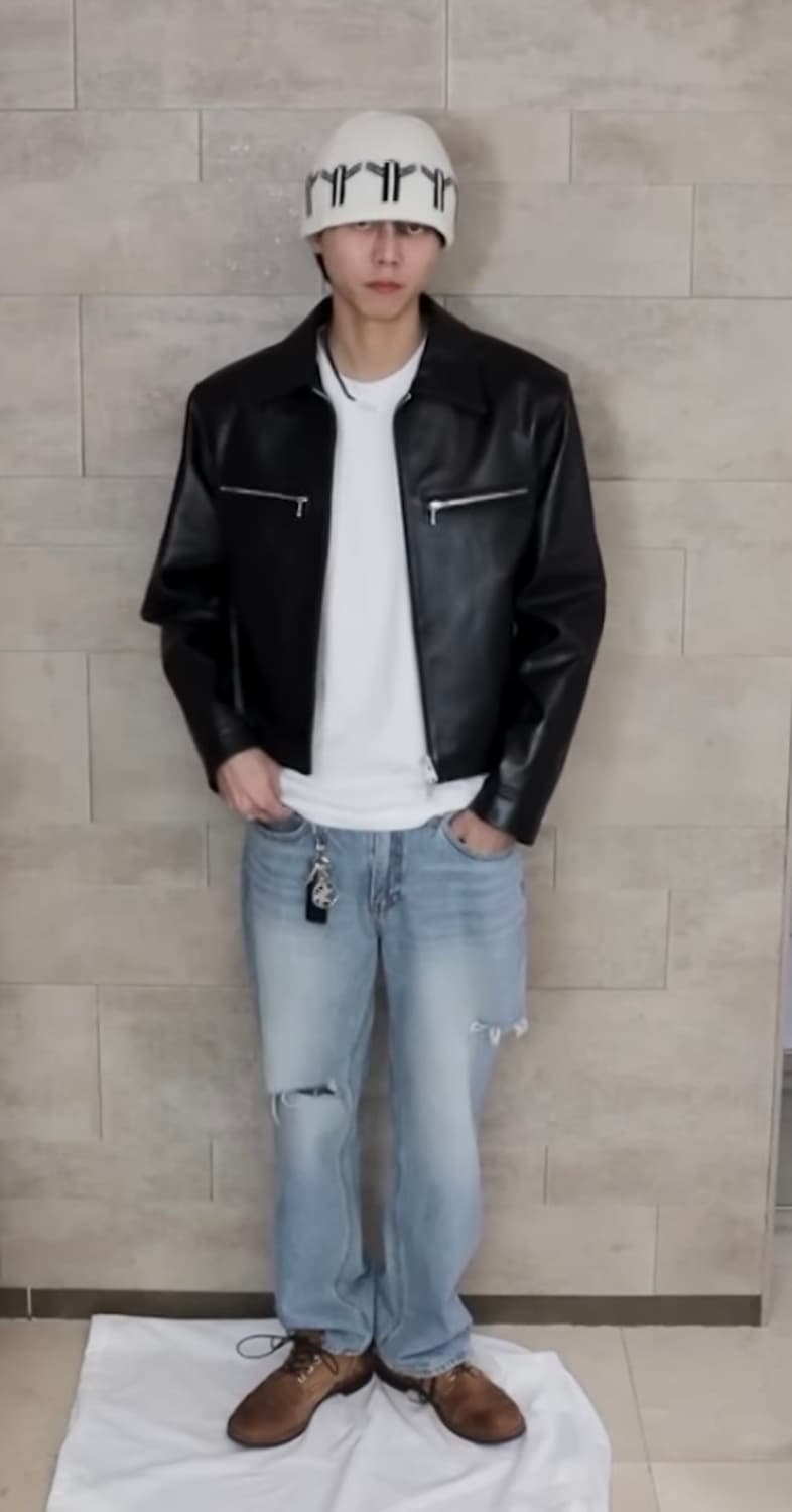 쿠어 카우하이드 레더 싱글 라이더 자켓 상품이미지4